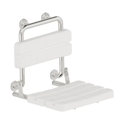 Siedzisko prysznicowe uchylne z oparciem Koło LEHNEN FUNKTION L1221100 stal nierdzewna