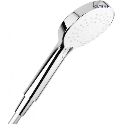 Słuchawka prysznicowa okrągła Oltens DRIVA EASYCLICK 37101110 chrom/biała