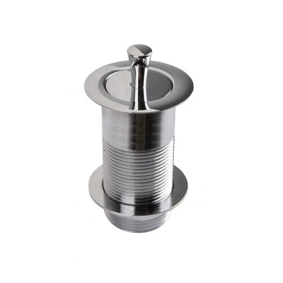 Spust umywalkowy klik-klak dekoracyjny z nakrętką bez przelewu McAlpine BWU60SPHCB chrom