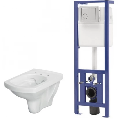 Stelaż podtynkowy LINK + miska zawieszana Clean On Cersanit EASY S701-163