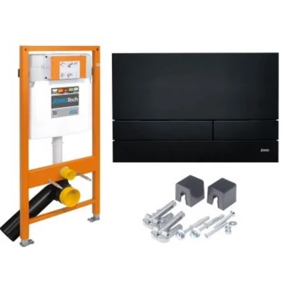 Stelaż podtynkowy WC 112cm + wspornik + przycisk spłukujący Exclusive 2.0 Jomo 103-000000015/174-91102500-00 czarny mat