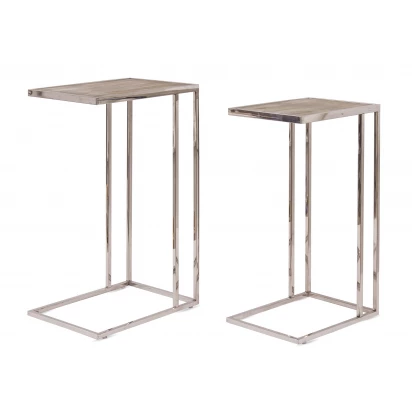 Stoliki dekoracyjne metalowe Vetrario 118734 komplet 2 szt.