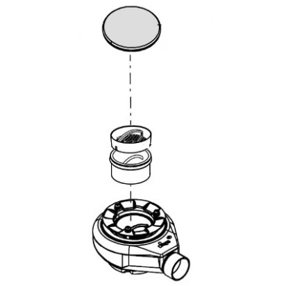 Syfon brodzikowy 90x80 z osłoną 12l/min Roca A27L053620 biały mat