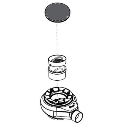 Syfon brodzikowy 90x80 z osłoną 12l/min Roca A27L053640 onyks