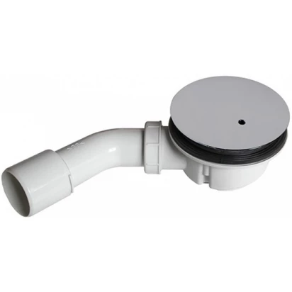 Syfon brodzikowy fi 90 z chromowaną klapką i z kolankiem Sanplast 661-A0041