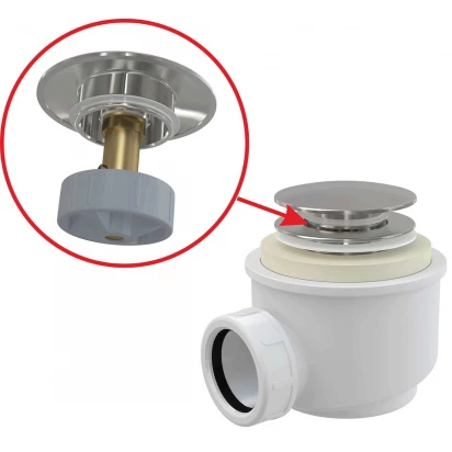 Syfon brodzikowy klik-klak z przelewem Alcaplast Alcadrain A465C-50