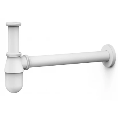 Syfon butelkowy ozdobny do umywalki Tres  03463430BM biały mat