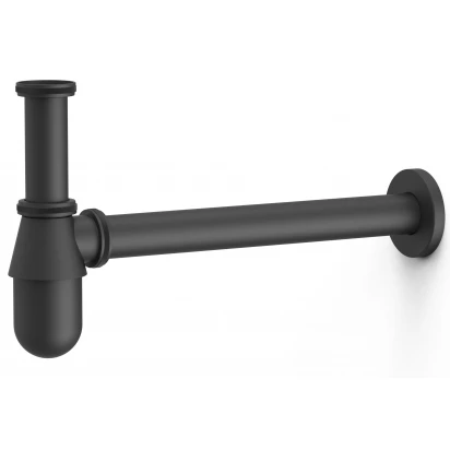Syfon butelkowy ozdobny do umywalki Tres  03463430NM czarny mat