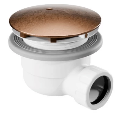 Syfon do brodzika 90 mm Excellent VERT INEX.2116.K.90.WHCB biały/miedziany szczotkowany