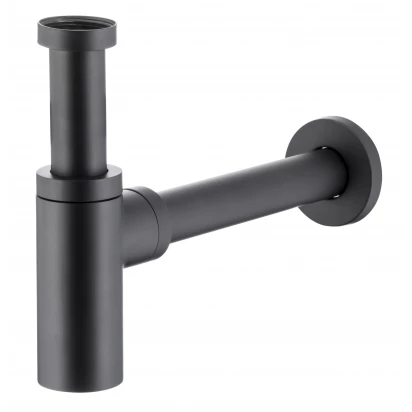 Syfon umywalkowy butelkowy, okrągły KFA 600-003-81 czarny