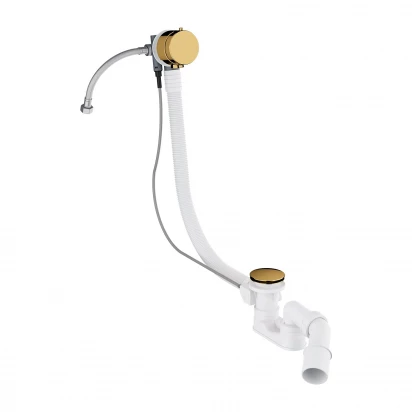 Syfon wannowy przelewowo-odpływowo-napełniający Omnires TK132-PLUS-3.04+64-SGL złoty