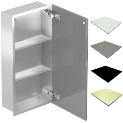 Szafka do zabudowy 30x60x15 stal MCJ FLAT F.PWD 3060/15 SB STWH satin/gold