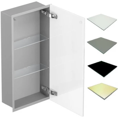 Szafka do zabudowy 30x60x15 szara MCJ FLAT F.PWD LGR 3060/15 STWH satin/gold