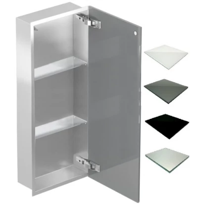 Szafka do zabudowy 30x80x15 stal MCJ FLAT F.PWD 3080/15 SB WH glossy/mirror