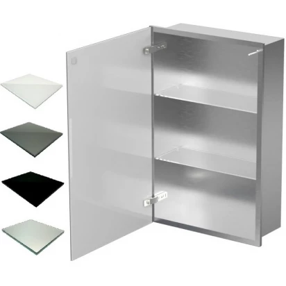 Szafka do zabudowy 40x60 stal MCJ BEND B.PWD 4060/15 SB WH glossy/mirror