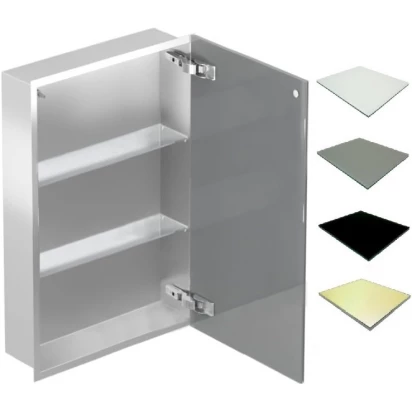 Szafka do zabudowy 40x60x15 stal MCJ FLAT F.PWD 4060/15 SB STWH satin/gold