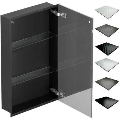 Szafka do zabudowy 40x70x15 czarna MCJ FLAT F.PWD LBL 4070/15 GMWH glamour/lienzo