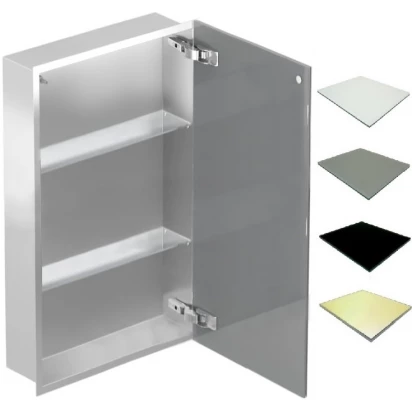 Szafka do zabudowy 40x70x15 stal MCJ FLAT F.PWD 4070/15 SB STWH satin/gold