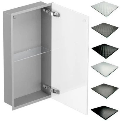 Szafka do zabudowy 60x10 szara MCJ FLAT F.PWD LGR 600/10 GMWH glamour/lienzo