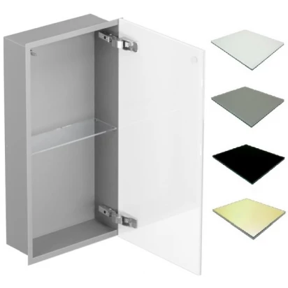 Szafka do zabudowy 60x15 MCJ FLAT F.PWD LGR 600/15 STWH szara/satin biała