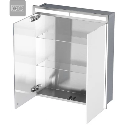 Szafka do zabudowy 60x70 LED MCJ BEND SPS ES 6070 LED PB stal/z wyłącznikiem i gniazdem