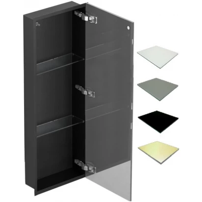 Szafka do zabudowy 90x10 MCJ FLAT F.PWD LBL 900/10 STWH czarna/satin biała