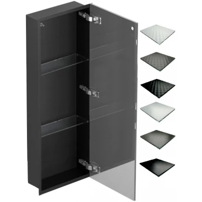 Szafka do zabudowy 90x15 czarna MCJ FLAT F.PWD LBL 900/15 GMWH glamour/lienzo