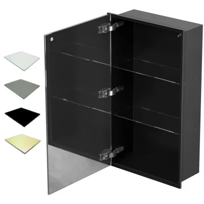 Szafka do zabudowy czarna 40x70 MCJ ZERO Z.PWD LBL 4070/15 STWH satin/gold