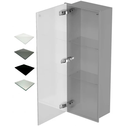 Szafka do zabudowy 30x15 cm 3 półki MCJ ZERO Z.PWD LGR 3080/15 WH szara/glossy biała