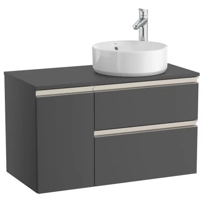 Szafka łazienkowa 90 cm Roca Hebe GAP-N COUNTERTOP A851502153 prawa antracyt połysk