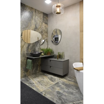 Szafka podumywalkowa 120 cm z blatem Oristo SIENA szary mat wyprzedaż