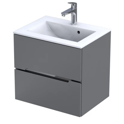 Szafka podumywalkowa 59,8x44,5x55 Oristo SILVER szary matowy OR33-SD2S-60-4