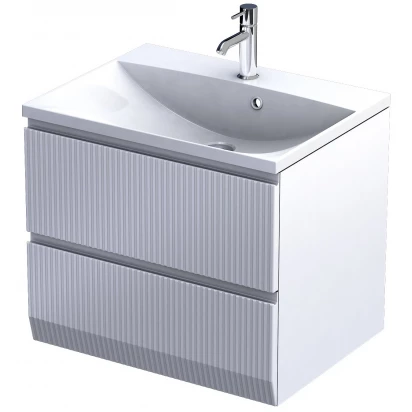 Szafka podumywalkowa 60 cm 2S Oristo BRYLANT UNI OR36-SD2S-60-2R biały mat ryflowany