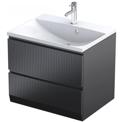 Szafka podumywalkowa 60 cm 2S Oristo BRYLANT UNI OR36-SD2S-60-8R czarny mat ryflowany