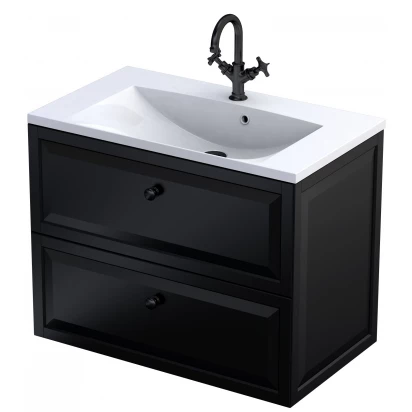 Szafka podumywalkowa 80 cm 2S Oristo MONTEBIANCO OR47-SD2S-80-8 czarna mat