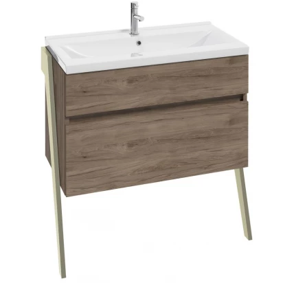 Szafka podumywalkowa 80 cm Defra OP-ARTY 215-D-08007 orzech rockford / piaskowy mat