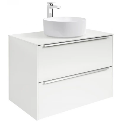 Szafka z blatem pod umywalki nablatowe 80xz49,8x55,4 cm Roca INSPIRA A851080806 biały połysk