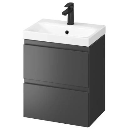 Szafka z umywalką 50 cm Cersanit MODUO SLIM S801-478 antracytowa mat