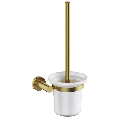 Szczotka WC wisząca z pojemnikiem otwartym Omnires MODERN PROJECT MP60620BSB mosiądz szczotkowany