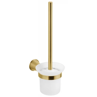 Szczotka toaletowa z pojemnikiem otwartym Omnires ART LINE AL53620BSB mosiądz szczotkowany