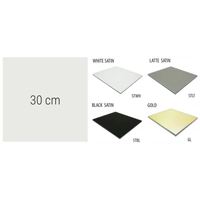 Szkło do tylnej ścianki 30 cm MCJ ZERO/FLAT/BEND GW 300/STWH satin/gold