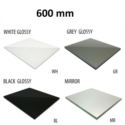 Szkło do tylnej ścianki 60 cm MCJ FLAT/BEND GW 600/WH glossy/mirror