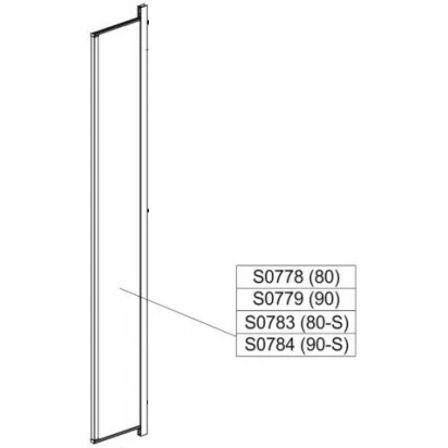 Szyba stała do kabiny Sanplast KP4/ASP 90 cm, szkło hartowane Sanplast ASPIRA 660-S0784