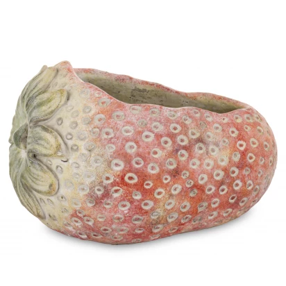 Truskawka osłonka cementowa 17 cm Cyrus Stone Floral 175436