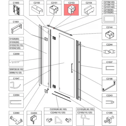 Trzymacz kpl Sanplast SPACE 660-C2153 cm