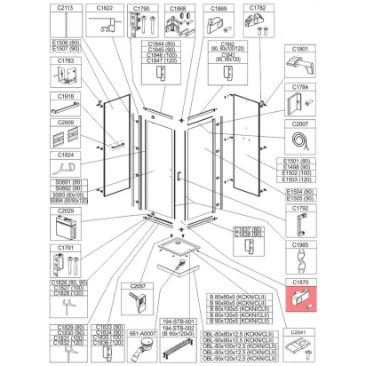 Trzymacz prawy Sanplast CLII 660-C1870
