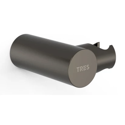 Uchwyt do słuchawki prysznicowej Tres 06183901KM czerń metalizowana