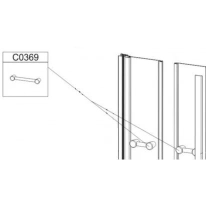 Uchwyt kompletny do drzwi wahadłowych DD-PRIIa/EX Sanplast PRESTIGE II 660-C0369