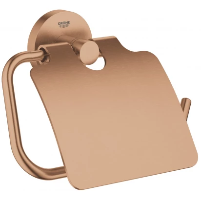 Uchwyt na papier toaletowy z klapką Grohe ESSENTIALS NEW 40367DL1 brushed warm sunset