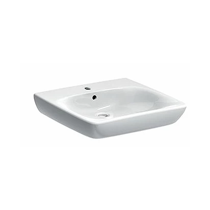 Umywalka dla niepełnosprawnych 60 cm z otworem na baterię oraz przelewem Geberit SELNOVA COMFORT 502.769.00.7